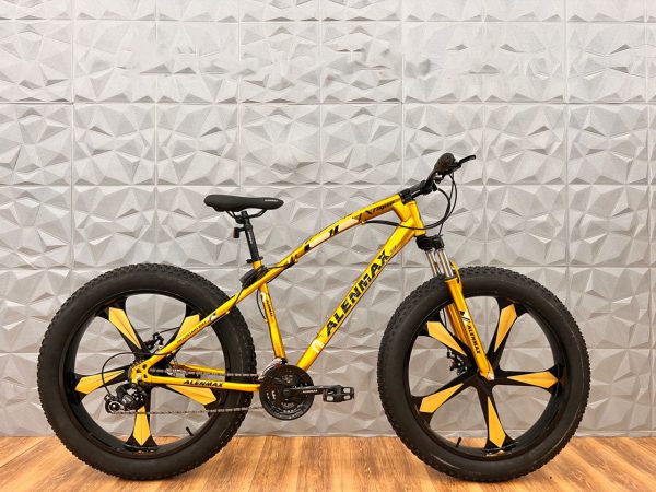 دوچرخه لاستیک پهن آلن مکس زرد رنگ